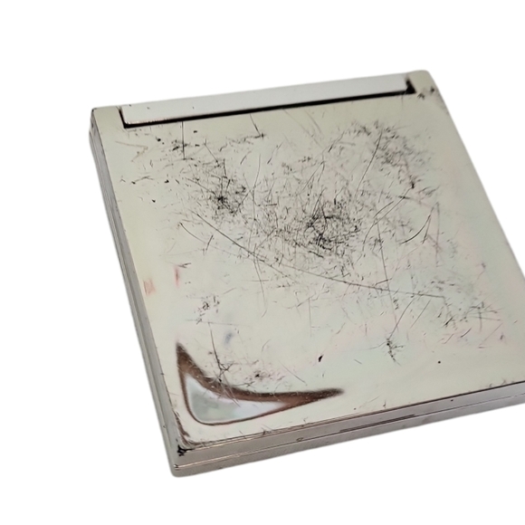 Vintage Lady Walking Dog Folding Compact Pocket Makeup Mirror Double Sided - Picture 3 of 3